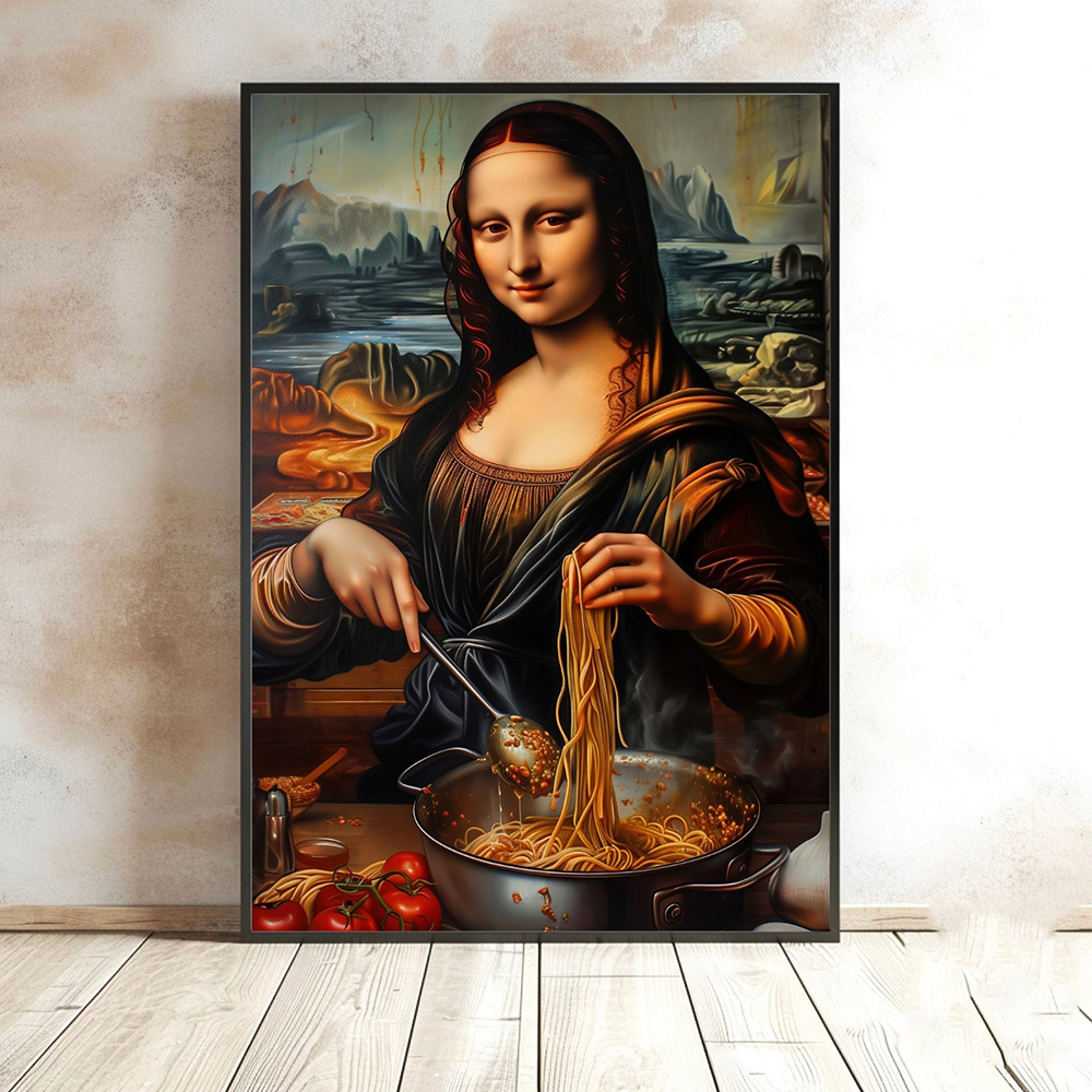 Home Cooking In Italian - Забавная Мона Лиза с приготовлением итальянской