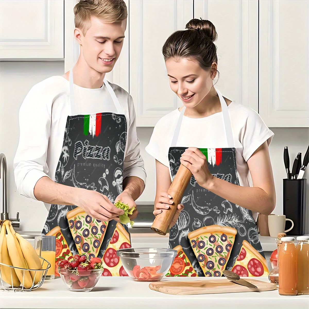 Льняной фартук с принтом италь – обзор и цена Home Cooking In Italian