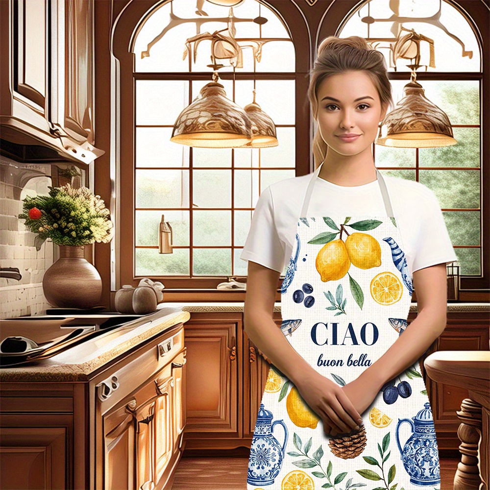 1 шт. 2D плоский льняной фарту – обзор и цена Home Cooking In Italian
